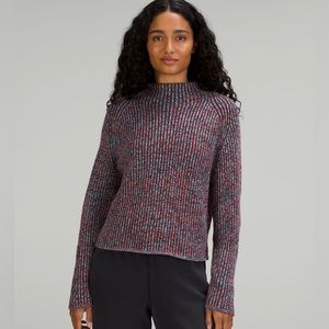 Lululemon Cotton Cashmere Blend Mock Neck Sweater. Size 6.